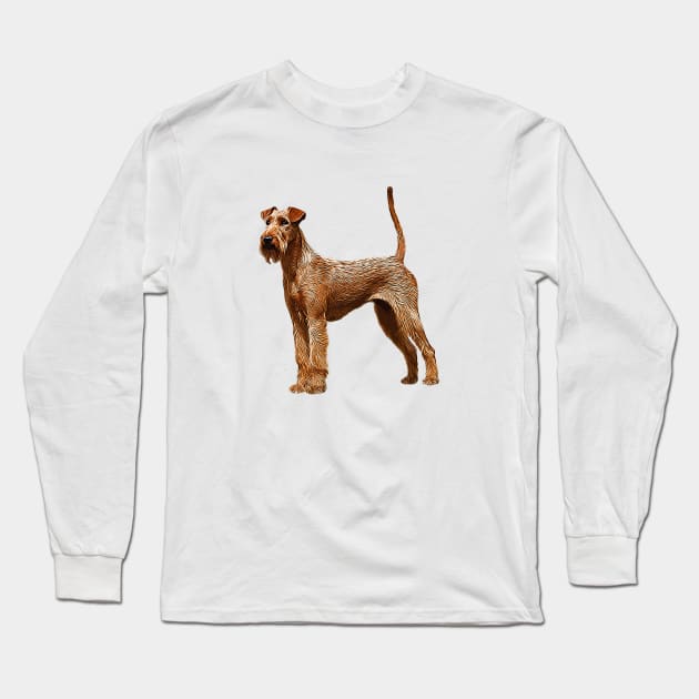 Irish Terrier Dog Long Sleeve T-Shirt by ElegantCat